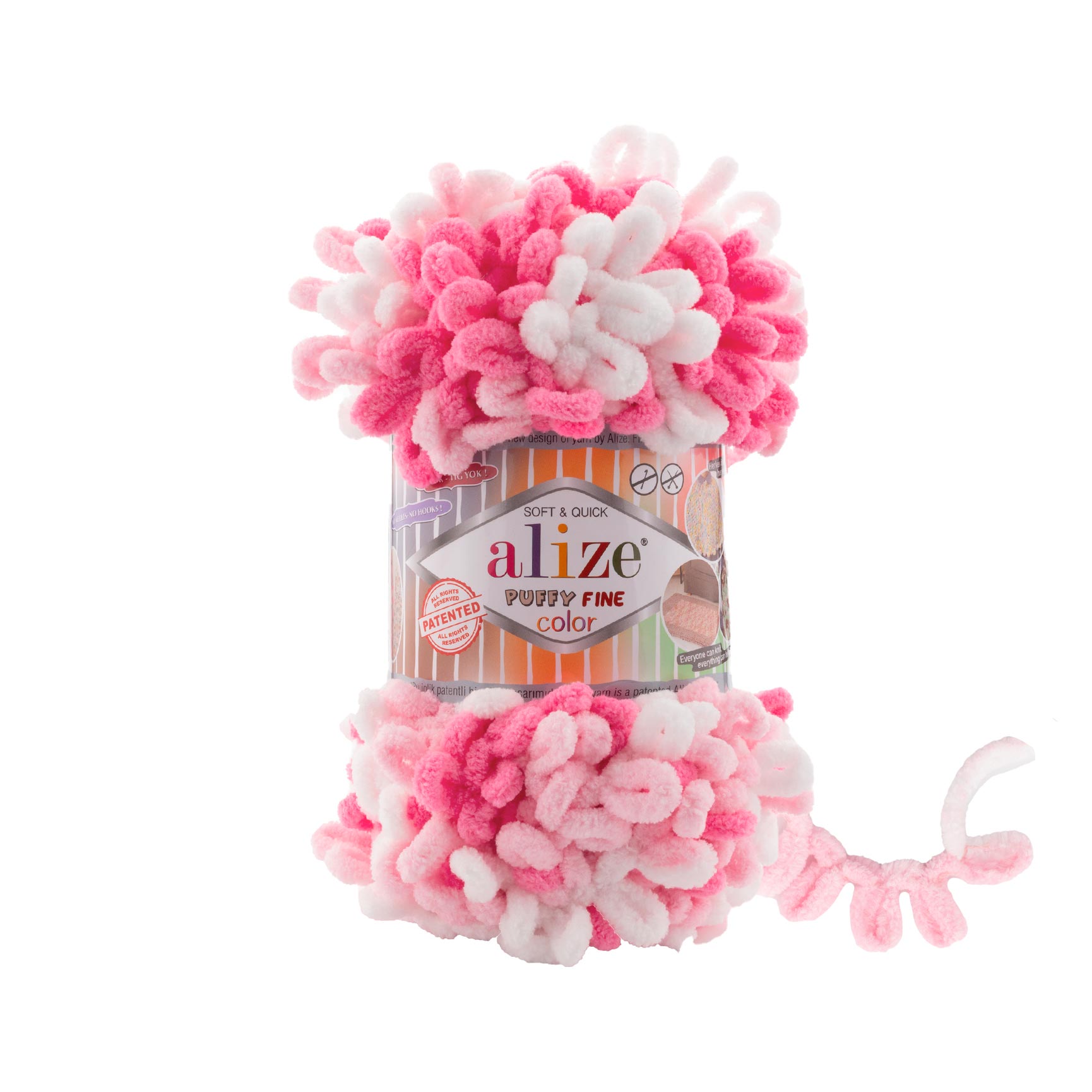 ALIZE PUFFY FINE COLOR 6383 - SKLADEM 10 KUSŮ