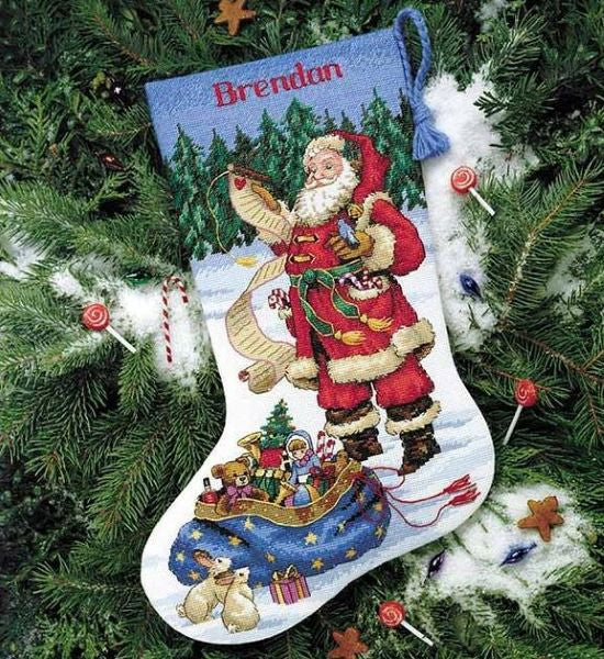 DIMENSIONS Checking his List Christmas Stocking