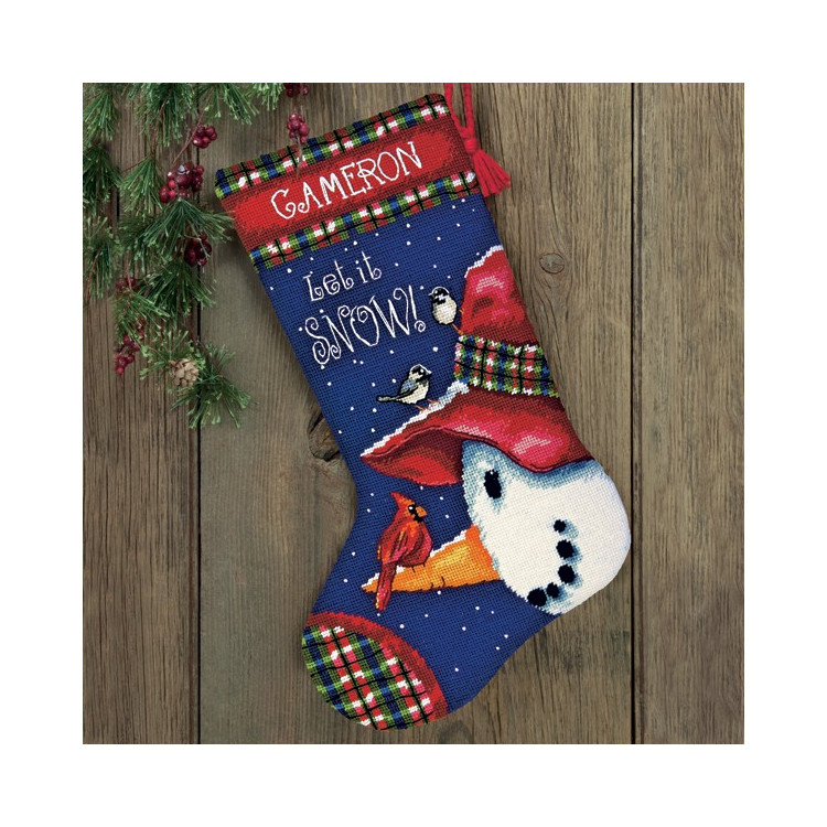 DIMENSIONS SNOWMAN PERCH STOCKING