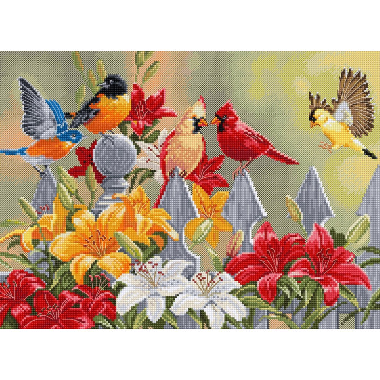 LUCA-S BACKYARD BIRDS WITH DAYLILIES