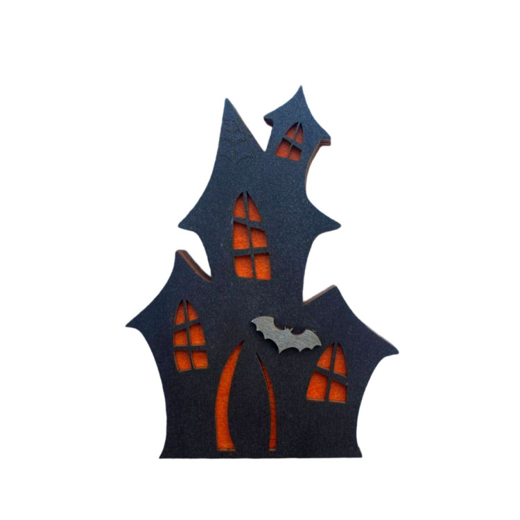 M.P.STUDIA WOODEN BOX FOR BEADS. HAUNTED HOUSE