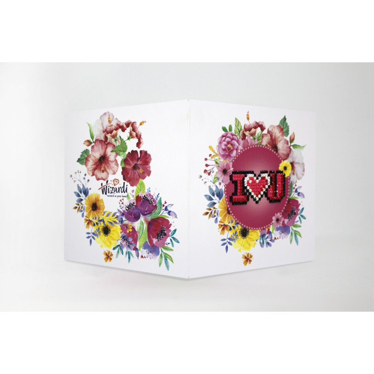 WIZARDI POST CARD I LOVE YOU 3D
