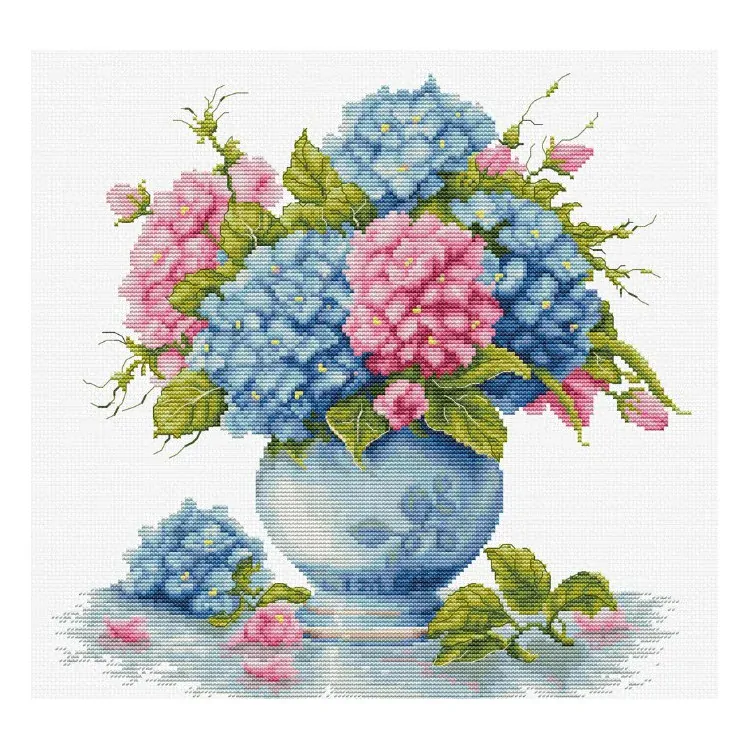 LUCA-S VASE WITH HYDRANGEA