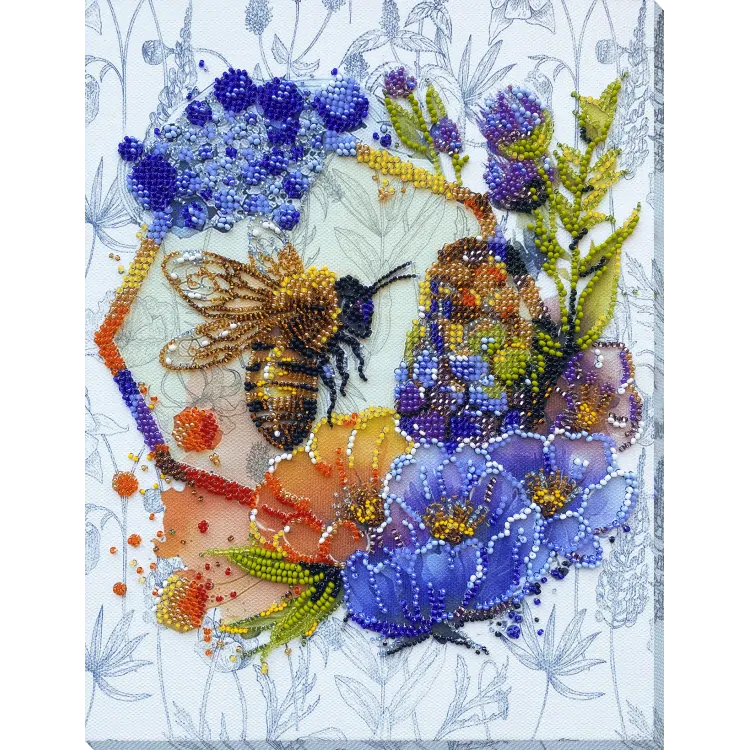 ABRIS ART BEAD EMBROIDERY KIT FLOWER HONEY (DECO SCENES)