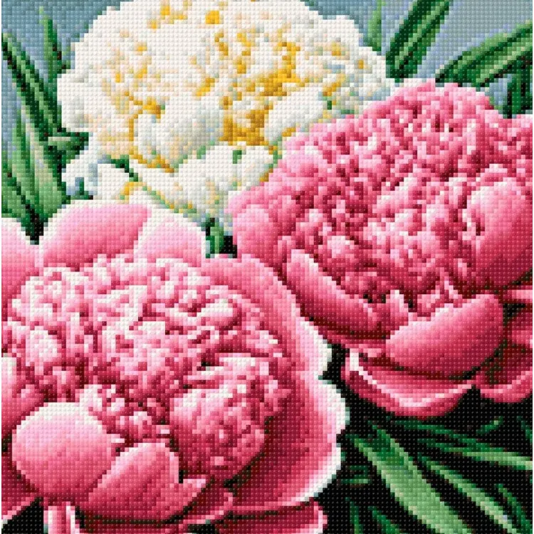 WIZARDI DIAMOND PAINTING KIT PEONY SCENT