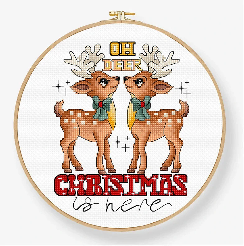 LETISTITCH Oh Deer Christmas Is Here