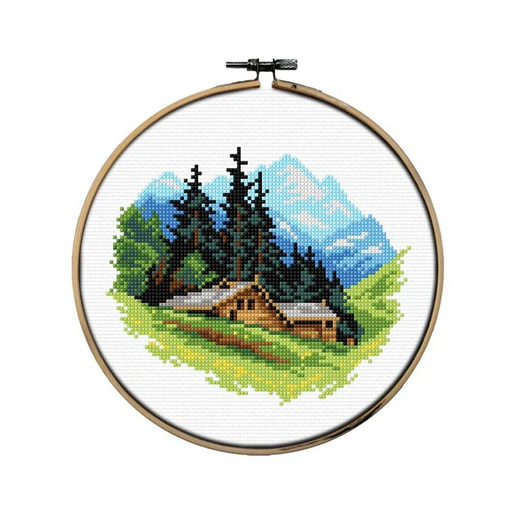 ORCHIDEA Counted Cross Stitch Kit with Hoop Included Bird 7982