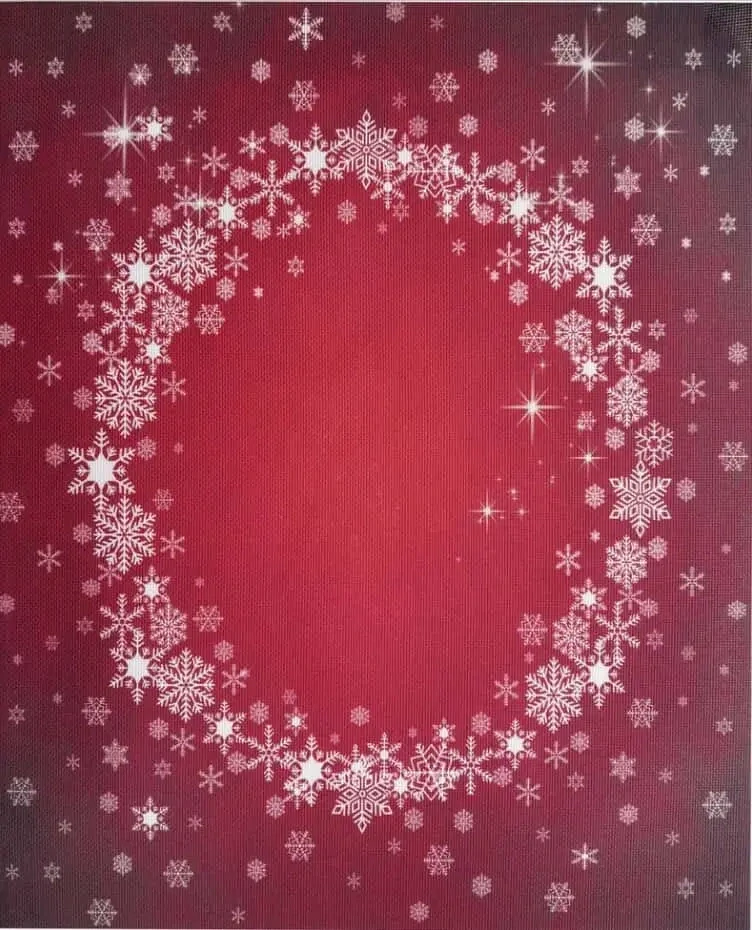 EasyStitch Red Christmas Wreath Aida Cloth 18ct-38cmx48cm