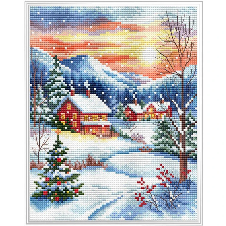 COLLECTION D'ART Snowy Village BC8143