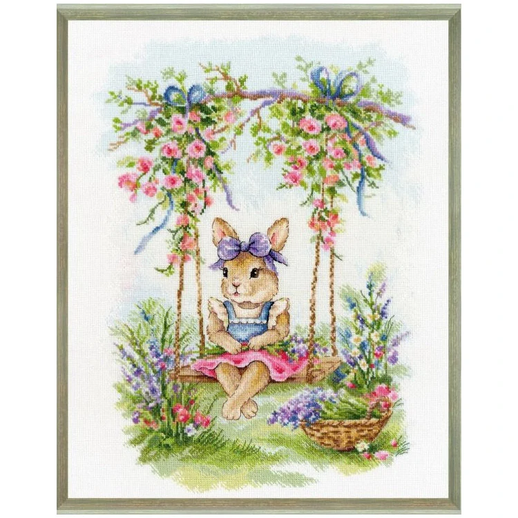 GOLDEN FLEECE Bunny on a swing VK-088