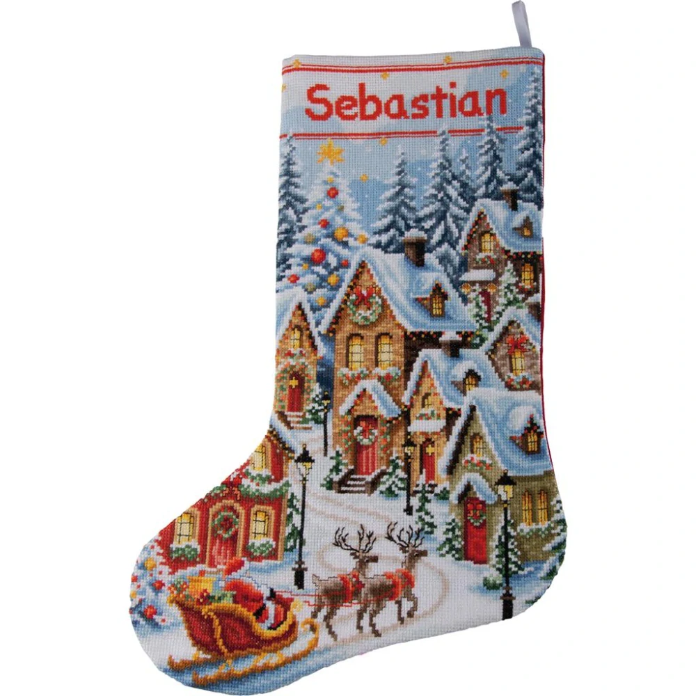 VERVACO Christmas stocking kit A village aglow PN-0244939