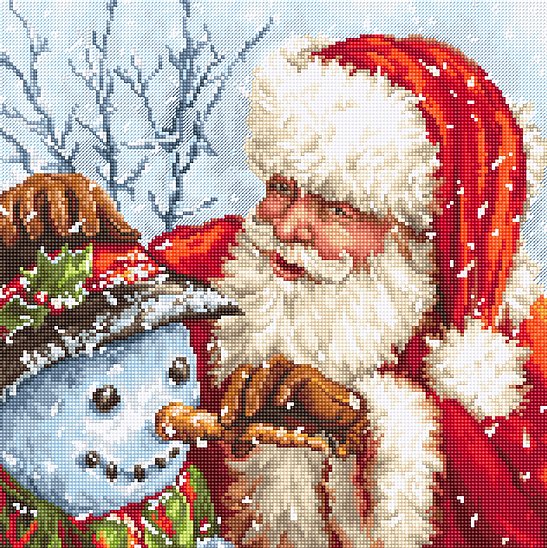 LETISTITCH Santa Claus and Snowman