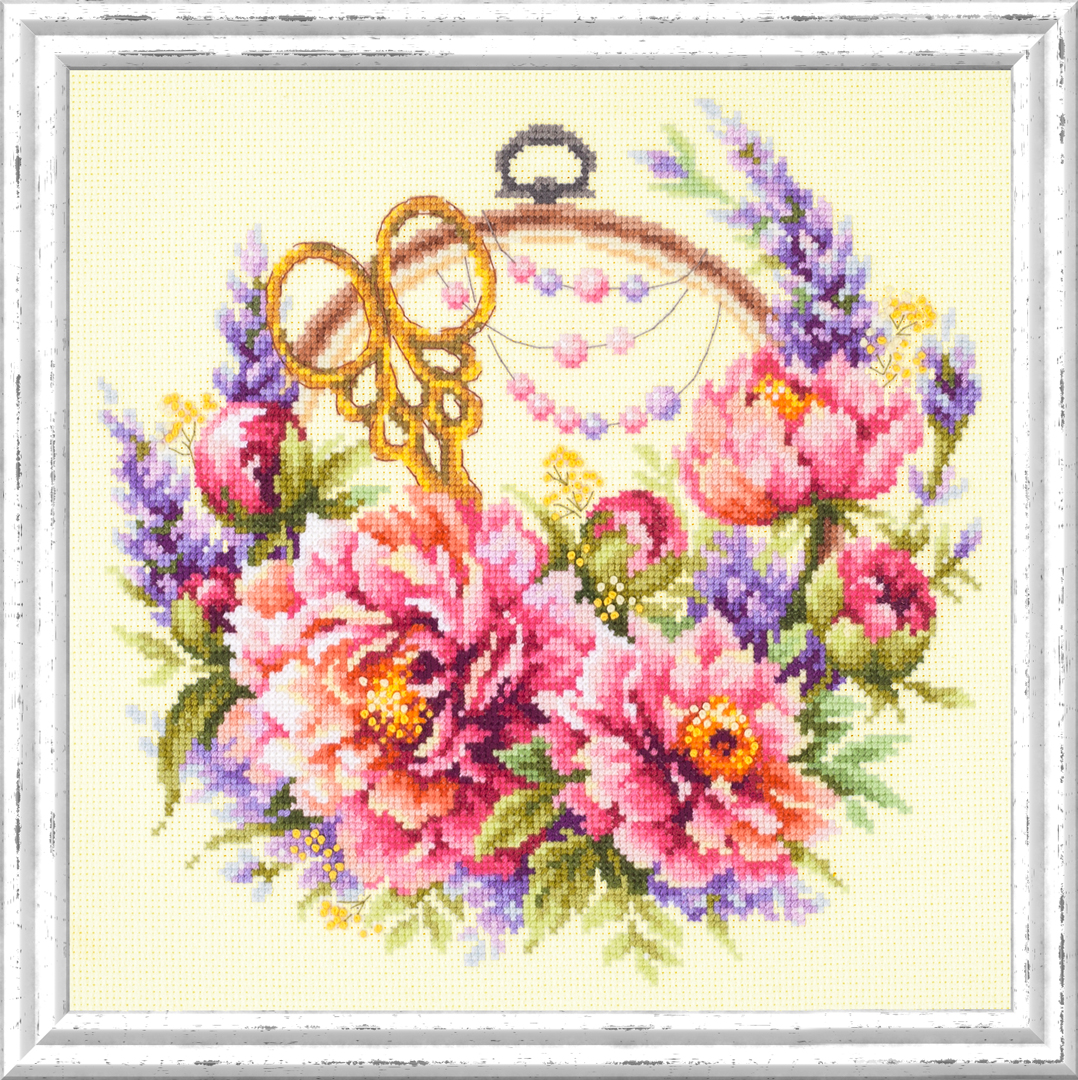 MAGIC NEEDLE 100-124"Peonies for Needlewoman"