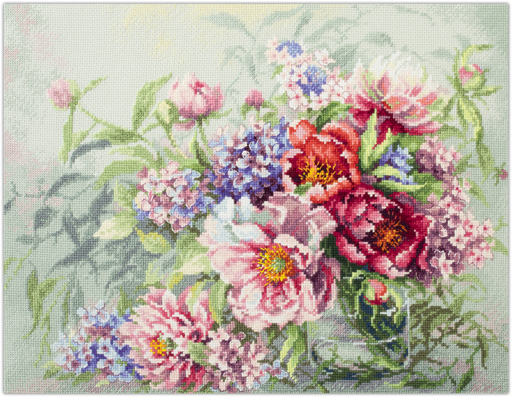 MAGIC NEEDLE 510-224 "Peonies and Hydrangeas"