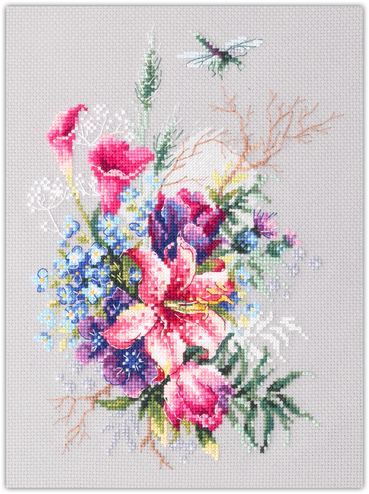 MAGIC NEEDLE 210-302"Tulips and Lily"