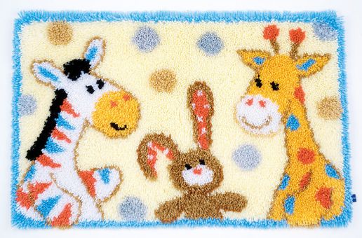 VERVACO FURRY FRIENDS LATCH HOOK KIT TAPICO-VÝPRODEJ X