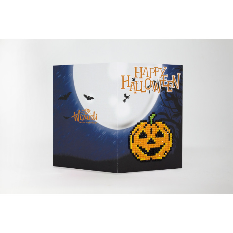 WIZARDI POST CARD HAPPY HALLOWEEN 3D