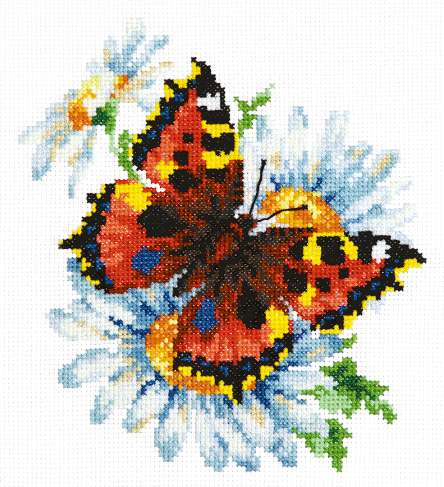 MAGIC NEEDLE 42-11 "Butterfly and Daisies"