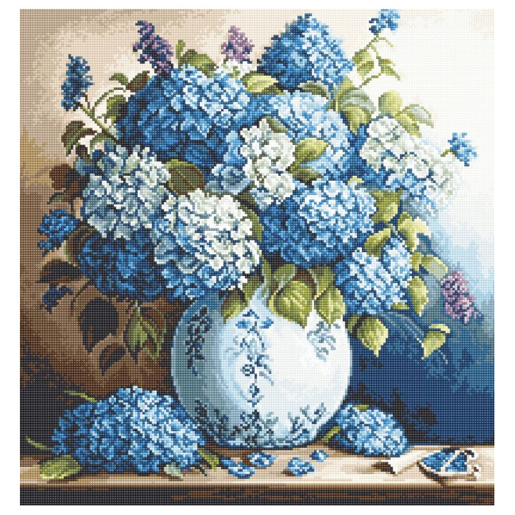 LUCA-S VASE WITH HYDRANGEAS
