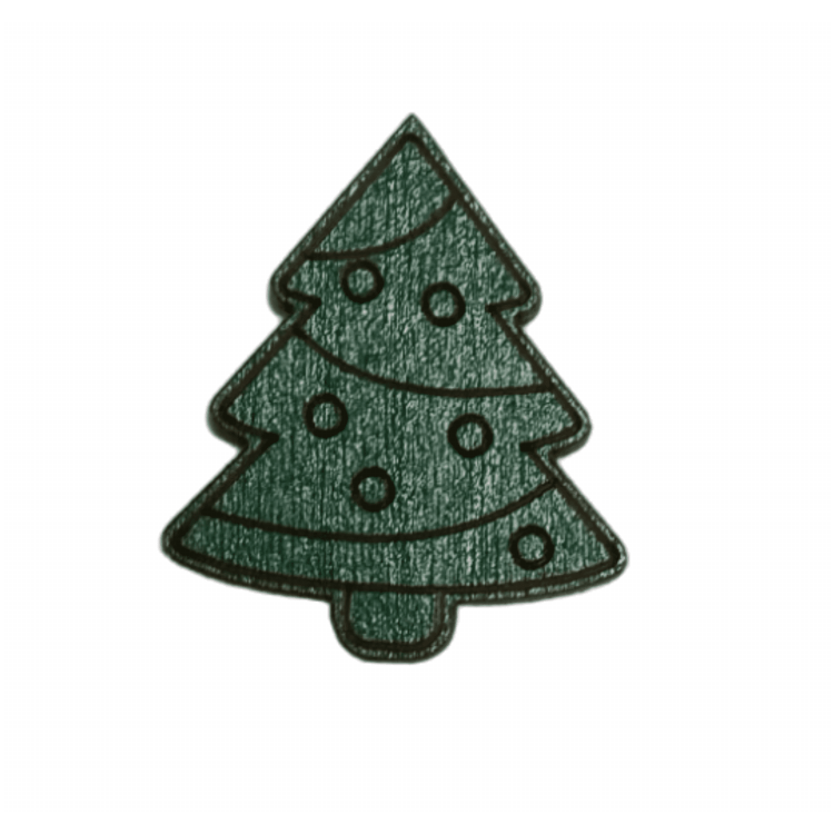 KIND FOX BY WIZARDI MAGNETIC NEEDLE HOLDER. GREEN CHRISTMAS TREE