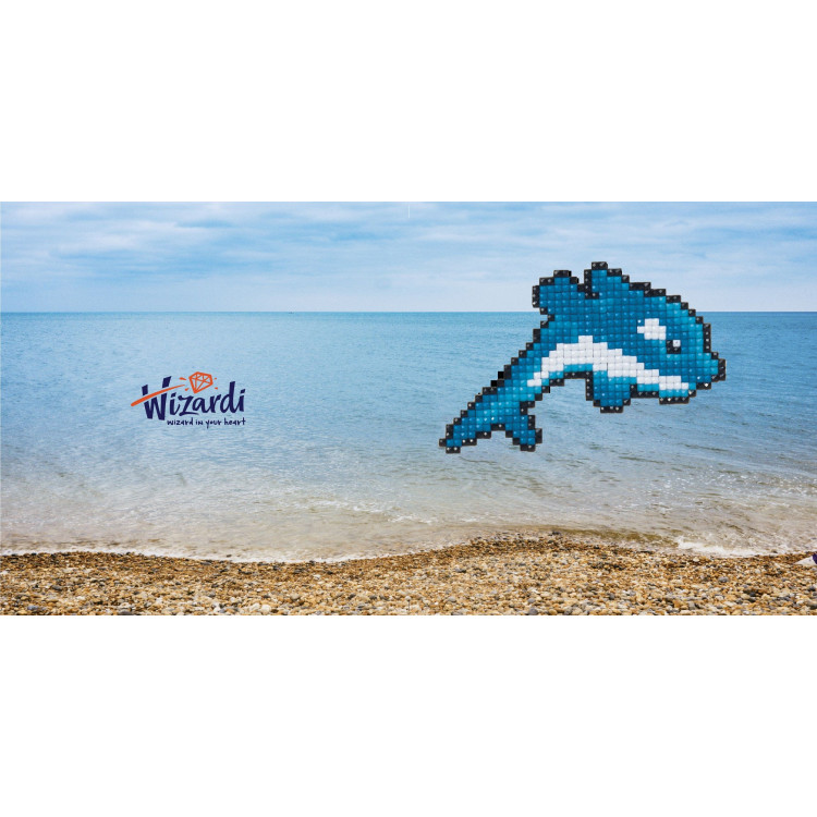 WIZARDI POST CARD DOLPHIN 3D