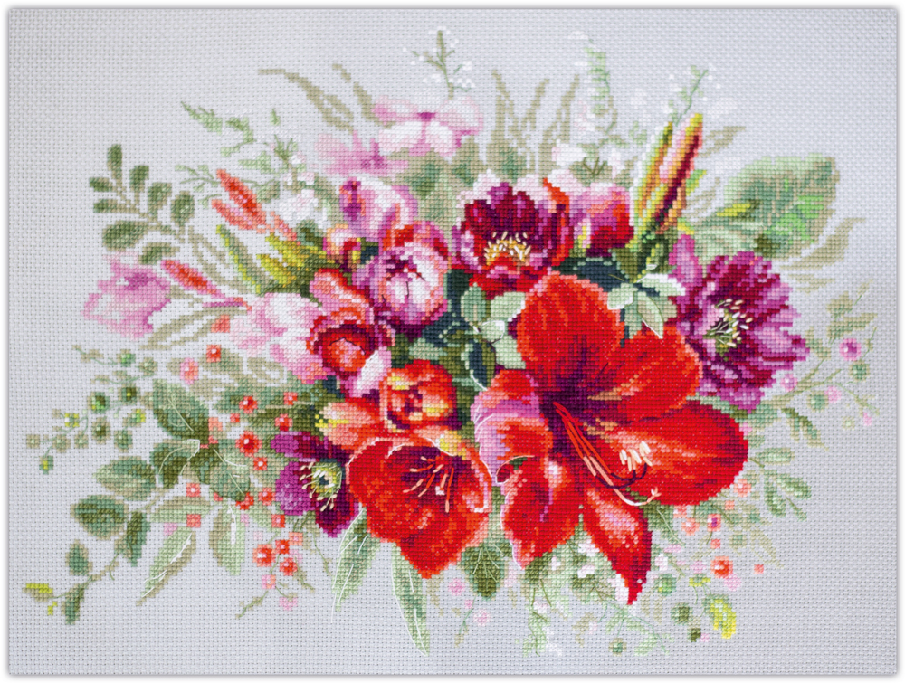 MAGIC NEEDLE 210-314"Amaryllis Bouquet"