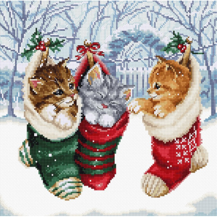 LETISTITCH SNOWY KITTIES L8087