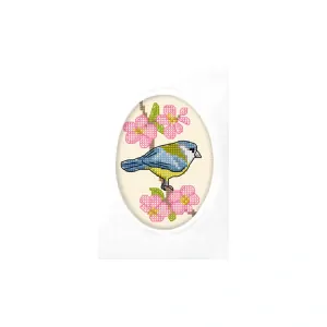 ORCHIDEA CROSS STITCH HANDMADE CARD BIRD