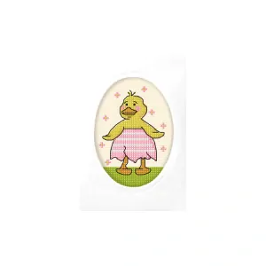 ORCHIDEA CROSS STITCH HANDMADE CARD CHICKEN