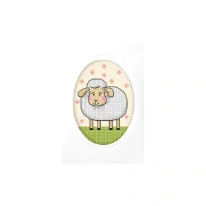 ORCHIDEA CROSS STITCH HANDMADE CARD SHEEP
