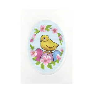 ORCHIDEA CROSS STITCH KIT HANDMADE CARD EASTER BUNNY