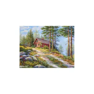 MEREJKA RED CABIN IN THE WOODS