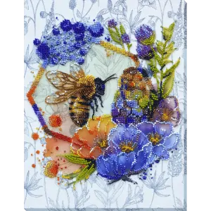 ABRIS ART BEAD EMBROIDERY KIT FLOWER HONEY (DECO SCENES)