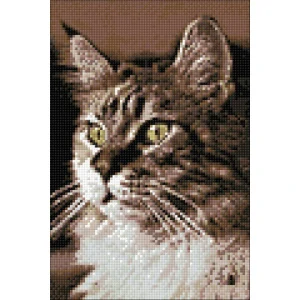 WIZARDI DIAMOND PAINTING KIT CAT AT HOME