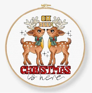 LETISTITCH Oh Deer Christmas Is Here