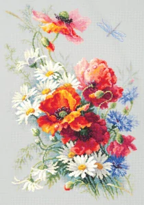 MAGIC NEEDLE 100-061 "Poppies and Daisies"