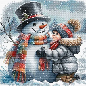 AVA STITCH Boy and his Snow Friend