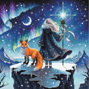 AVA STITCH Sorceress of the Auroras and her Fox P069