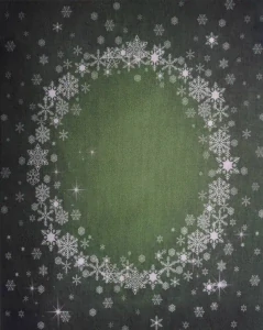 EasyStitch Green Snow Wreath Aida Cloth 18ct-38cmx48cm