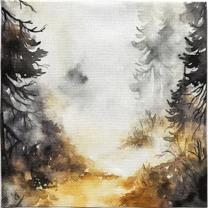 EasyStitch Spooky Forest Printed Aida Cloth 18ct-38cmx48cm Aida Cloth 18ct-38cmx48cm