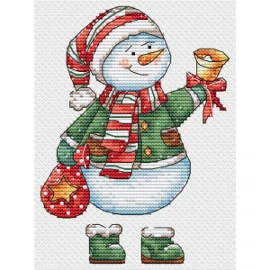 ANDRIANA Snowman with a bell S-79