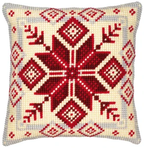 VERVACO Cross stitch cushion kit Nordic snowflake PN-0008494
