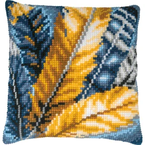 VERVACO Cross stitch cushion kit Feathers PN-0201615