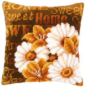 VERVACO Cross stitch cushion kit Modern daisies PN-0021706