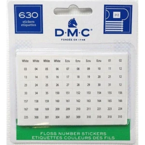 DMC Samolepky s čísly barev bavlnek DMC art. 117