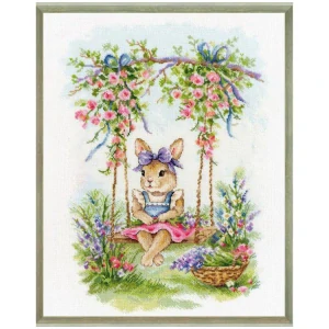 GOLDEN FLEECE Bunny on a swing VK-088
