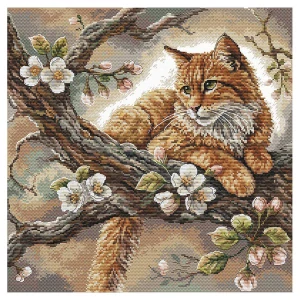 AVA STITCH The Cat on the Apple Tree P059
