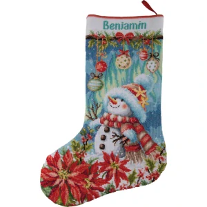 VERVACO Christmas stocking kit Snowman in bloom PN-0246808