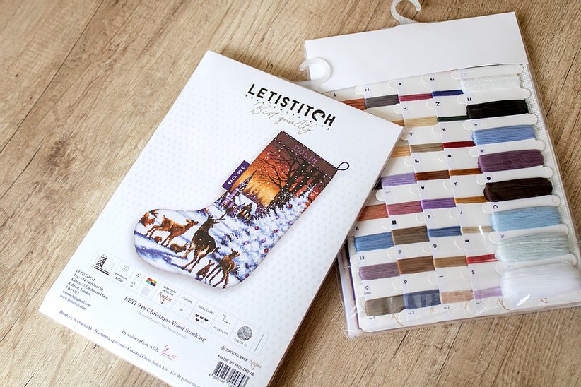 LETISTITCH Christmas Wood Stocking