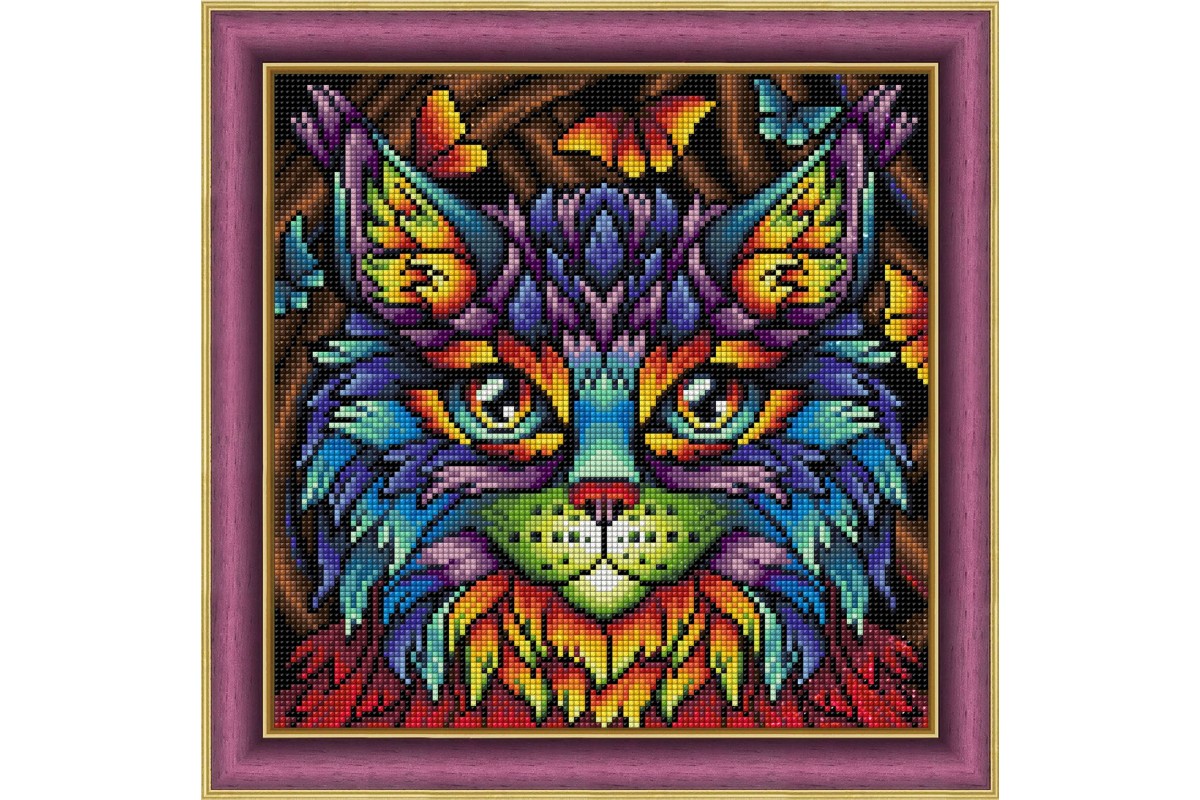 DIAMOND PAINTING KIT RAINBOW CAT